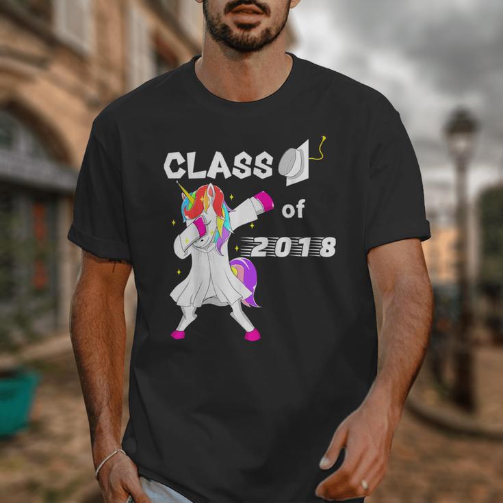 Class Of 2018 Graduation Him Her Unicorn Dabbing Shirt Unisex T-Shirt
