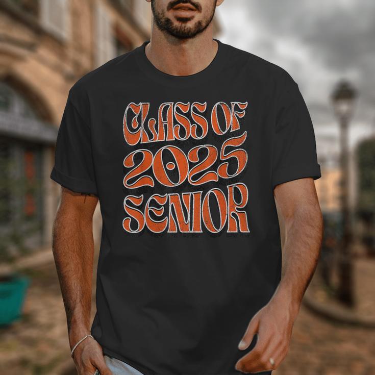 Class Of 2025 Senior Orange And Student Graduation Unisex T-Shirt