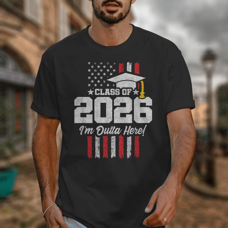 Class Of 2026 Senior Graduation American Flag Senior 2026 Unisex T-Shirt