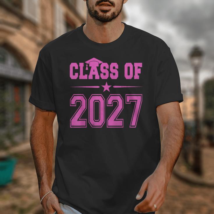 Class Of 2027 Pink Girls Shirt Graduation Unisex T-Shirt