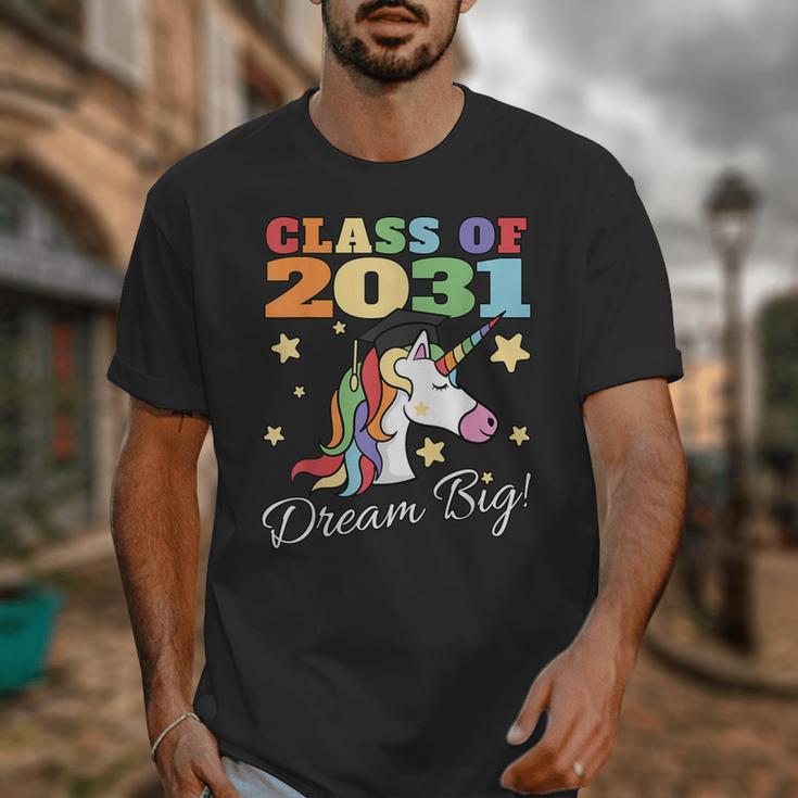 Class Of 2031 Magical Unicorn Graduation Cap Unisex T-Shirt
