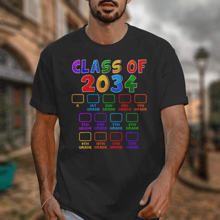 Class Of 2034 Grow With Me Graduation First Day Of School Unisex T-Shirt