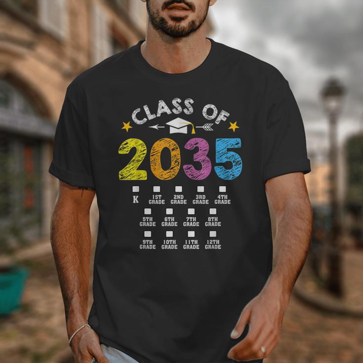 Class Of 2035 Grow With Me Checklist Graduation Unisex T-Shirt