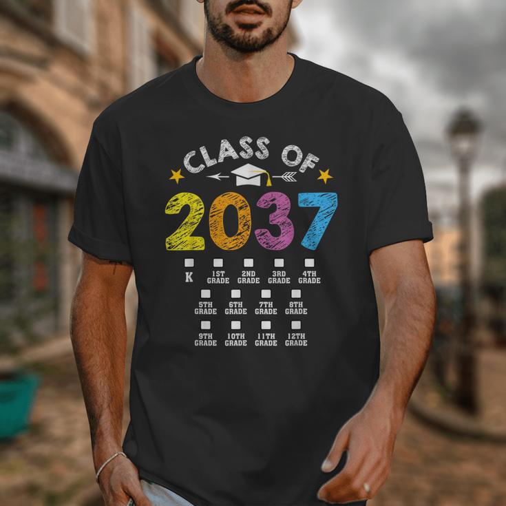 Class Of 2037 Grow With Me Checklist Graduation Unisex T-Shirt