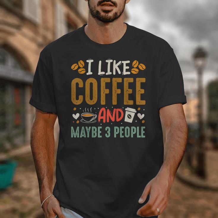 Coffee & Introvert Humor Tee Quote Cute Font Unisex T-Shirt Coffee & Introvert Humor Tee Quote Cute Font Unisex T-Shirt