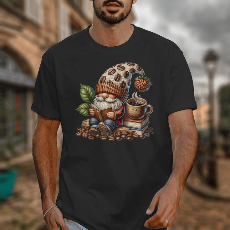 Coffee And Book Reading Accessories For Book Lovers Gnome Unisex T-Shirt