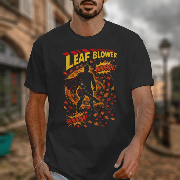 Comic Book Superhero Fall Season Leaf Blower Unisex T-Shirt