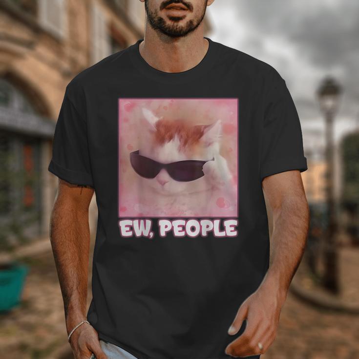 Cool Cat Meme Ew People Anti Social Introvert Cute Cat Unisex T-Shirt Cool Cat Meme Ew People Anti Social Introvert Cute Cat Unisex T-Shirt