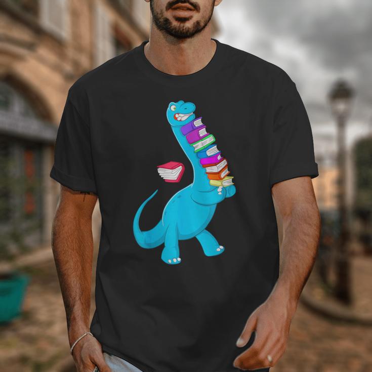 Cool Dinosaur Books Art For Men Women Libarian Book Lover Unisex T-Shirt Cool Dinosaur Books Art For Men Women Libarian Book Lover Unisex T-Shirt