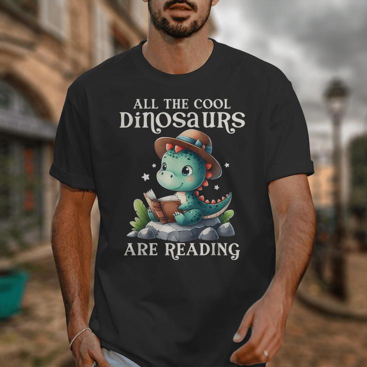 All The Cool Dinosaurs Are Reading Book Reader T-Rex Kawaii Unisex T-Shirt