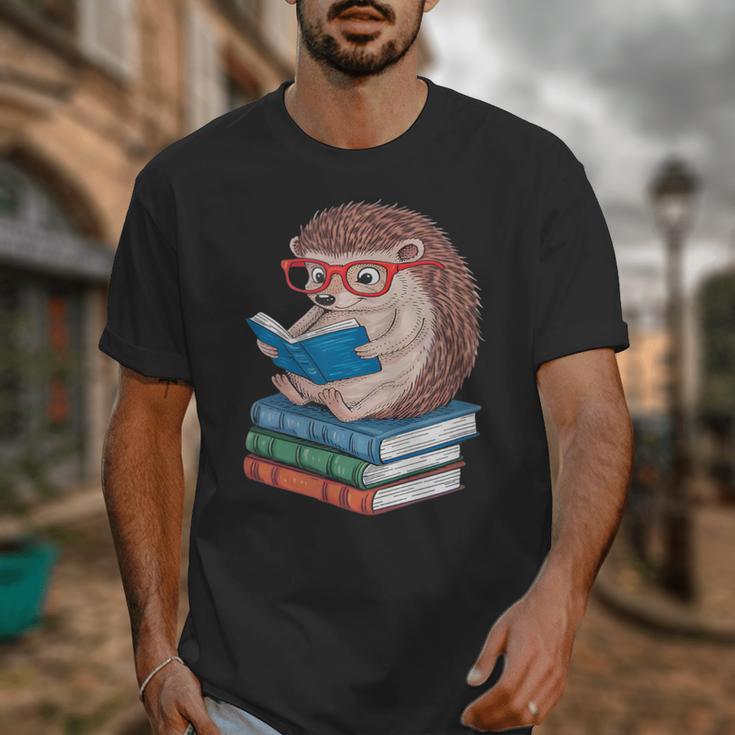 Cool Hedgehog Book Nerd Readers Unisex T-Shirt