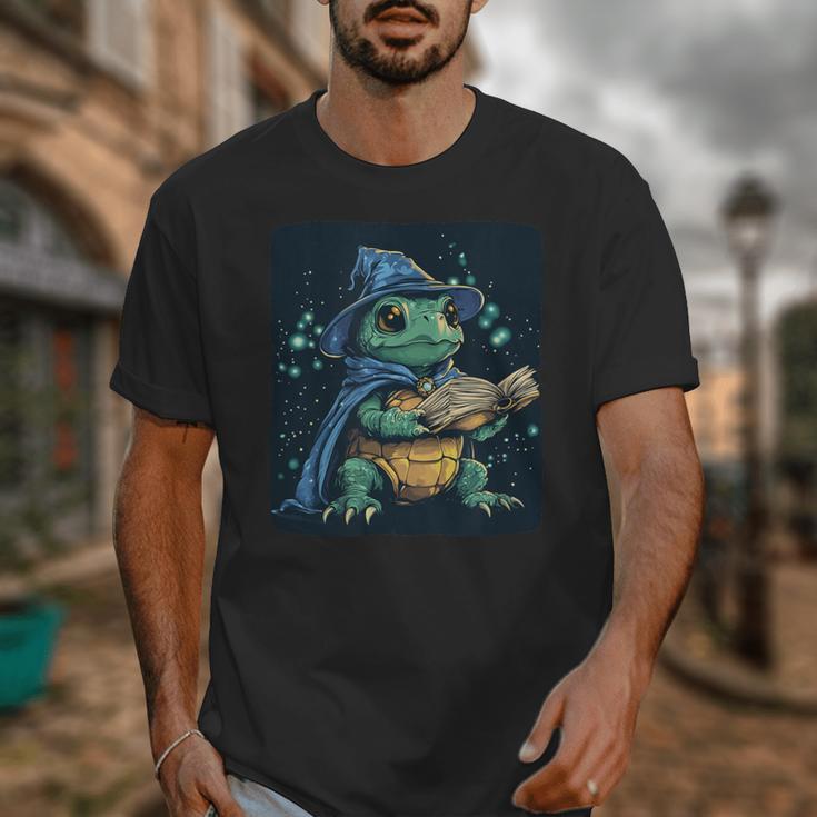 Cool Magical Book With Wizard Turtle For Adults And Kids Unisex T-Shirt