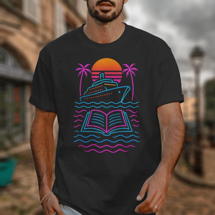 Cruise Ship Vacations Reading Book Lovers Sunset Unisex T-Shirt