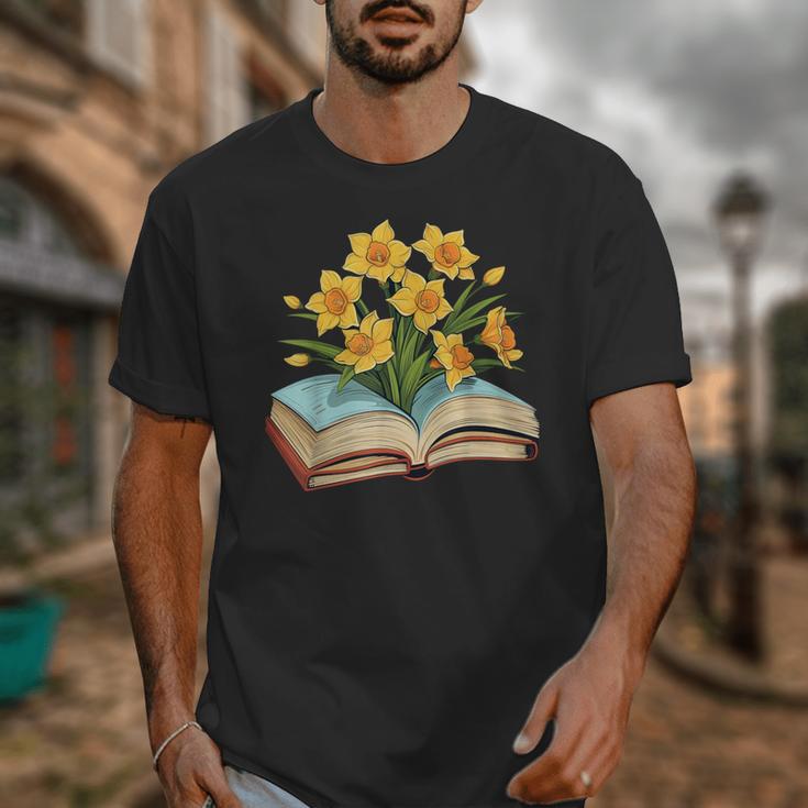 Daffodils Flowers Book Floral Unisex T-Shirt Daffodils Flowers Book Floral Unisex T-Shirt