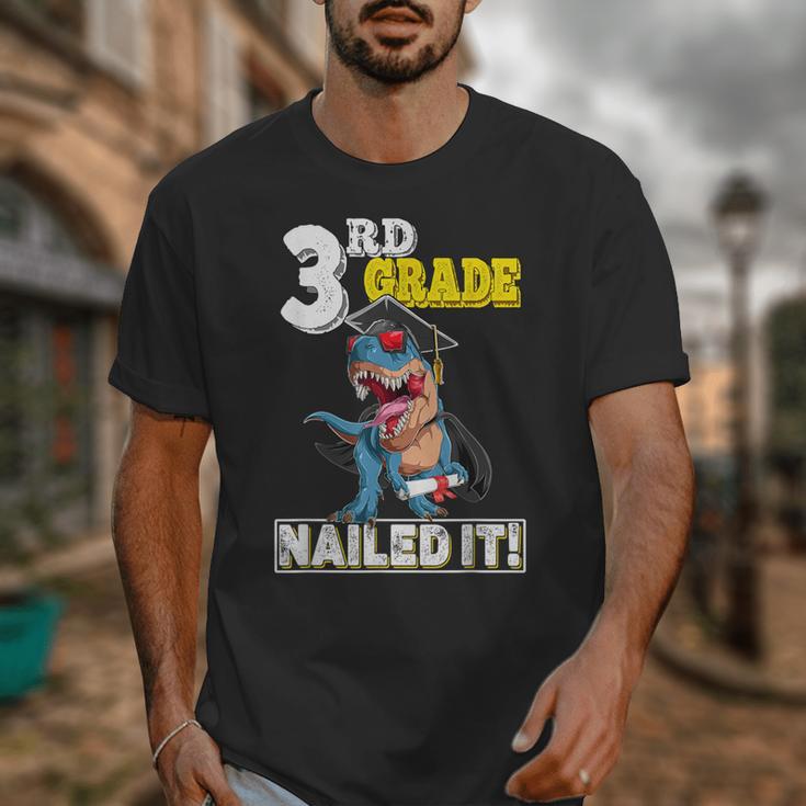 Dinosaur Graduation Cap Gown 3rd Grade Graduate Nailed It Unisex T-Shirt