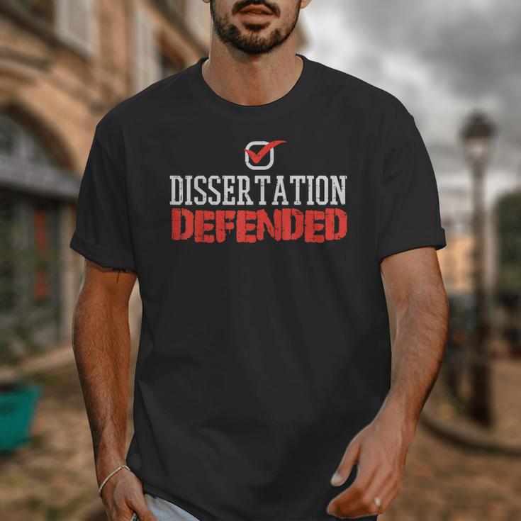 Dissertation Defended Doctorate Doctoral PhD Graduation Unisex T-Shirt