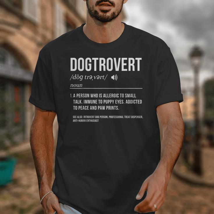 Dog Definition Introvert Dog Lover Dogtrovert Unisex T-Shirt
