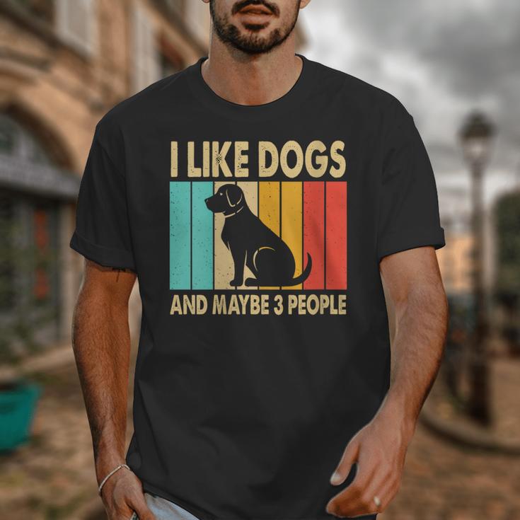 I Like Dogs And Maybe 3 People Introvert Unisex T-Shirt
