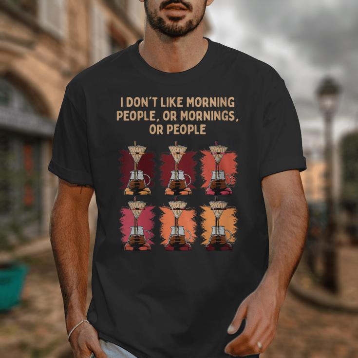 I Dont Like Morning People Introvert Coffee Lover Antisocial Unisex T-Shirt I Dont Like Morning People Introvert Coffee Lover Antisocial Unisex T-Shirt