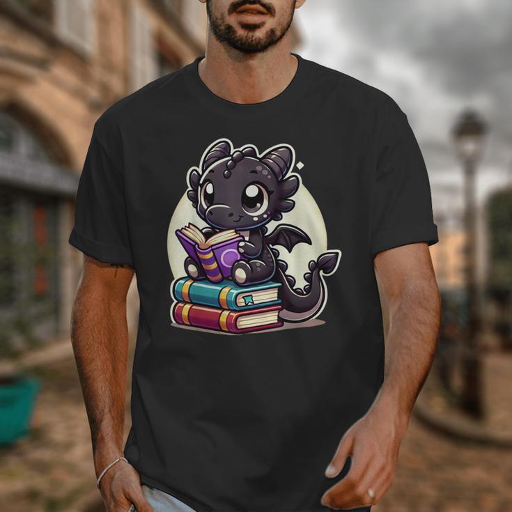 Dragon Reading A Book Cute Bookworm Book Lover Unisex T-Shirt Dragon Reading A Book Cute Bookworm Book Lover Unisex T-Shirt