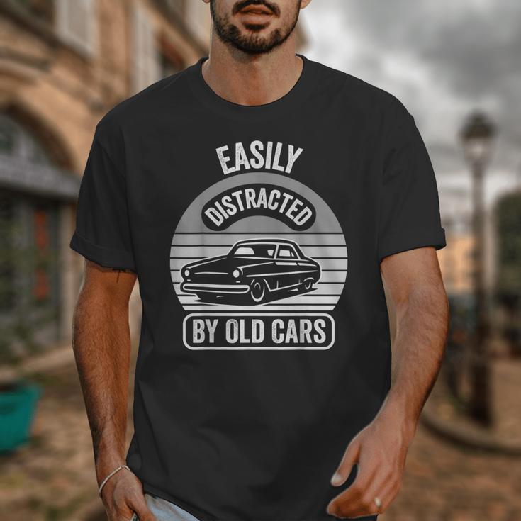 Easily Distracted By Old Cars Graphic Nostalgia Unisex T-Shirt