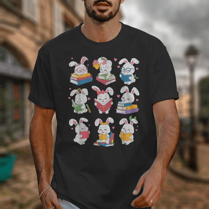 Easter Teacher Cute Bunny Reding Books Librarian Bookworm Unisex T-Shirt Easter Teacher Cute Bunny Reding Books Librarian Bookworm Unisex T-Shirt