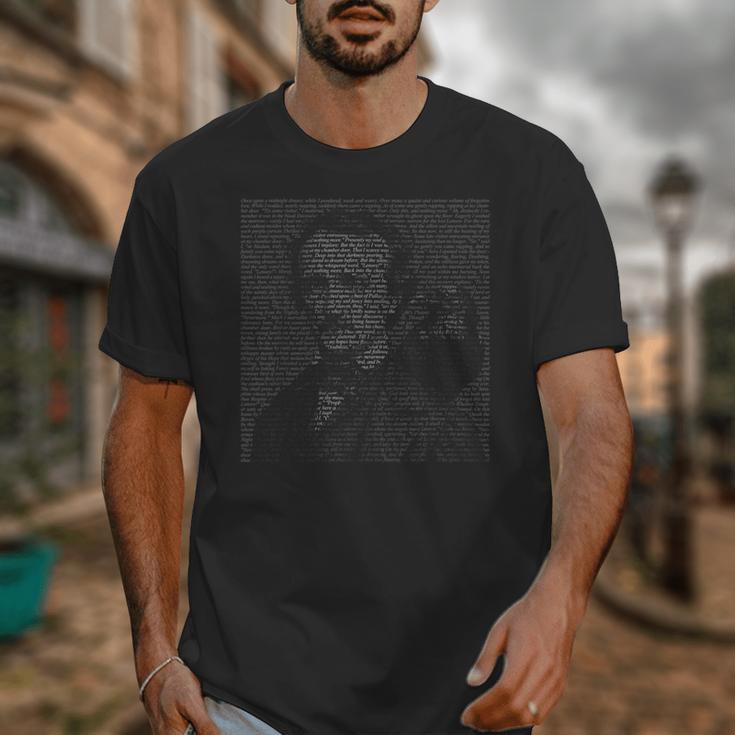 Edgar Allen Poe & Raven Reading Bookworm Reader Unisex T-Shirt Edgar Allen Poe & Raven Reading Bookworm Reader Unisex T-Shirt