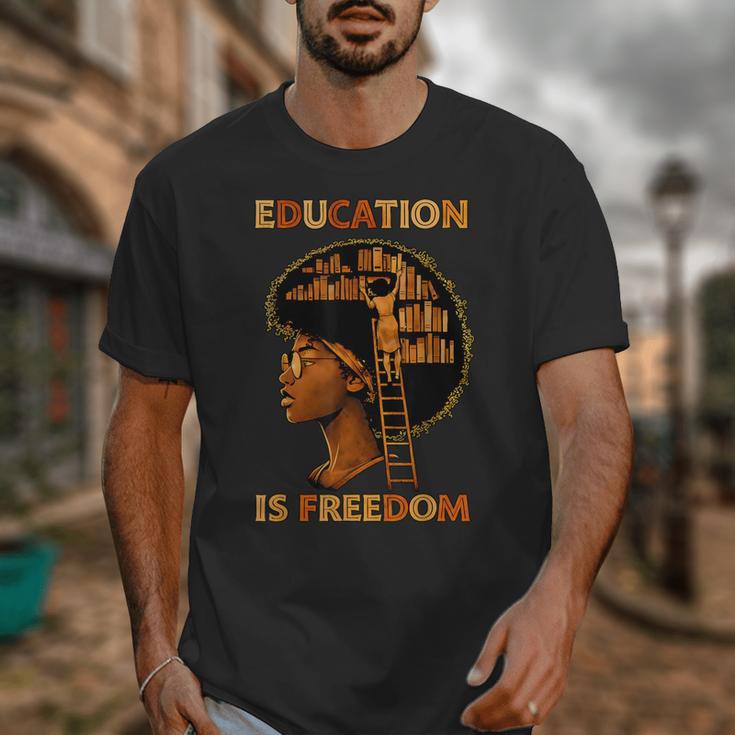Education Is Freedom Teacher Book Black History Month Unisex T-Shirt Education Is Freedom Teacher Book Black History Month Unisex T-Shirt