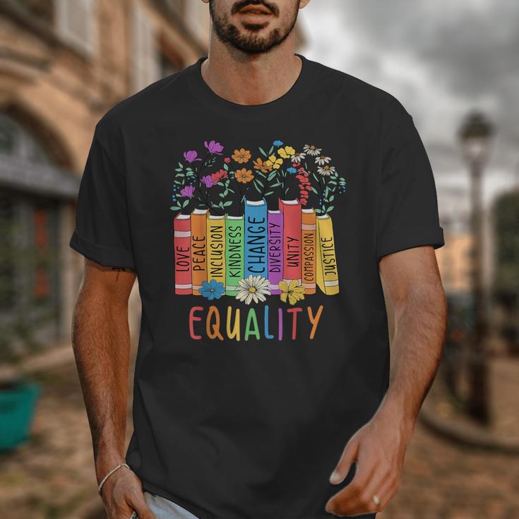 Equality Book LGBTQ Wildflowers Equal Rights Gay Kindness Unisex T-Shirt