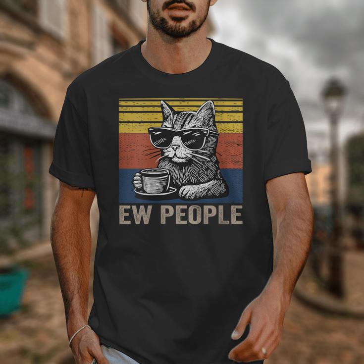 Ew People Introvert Cat Lover Crazy Vintage Cat Lady Unisex T-Shirt Ew People Introvert Cat Lover Crazy Vintage Cat Lady Unisex T-Shirt