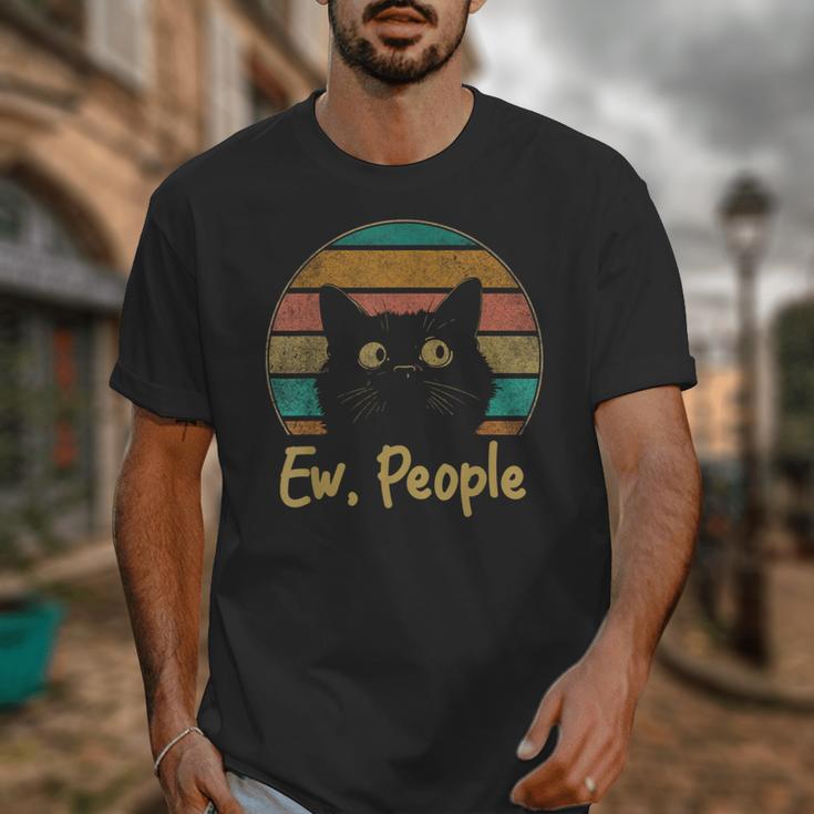 Ew People Retro Cat Lover Social Introvert Unisex T-Shirt Ew People Retro Cat Lover Social Introvert Unisex T-Shirt