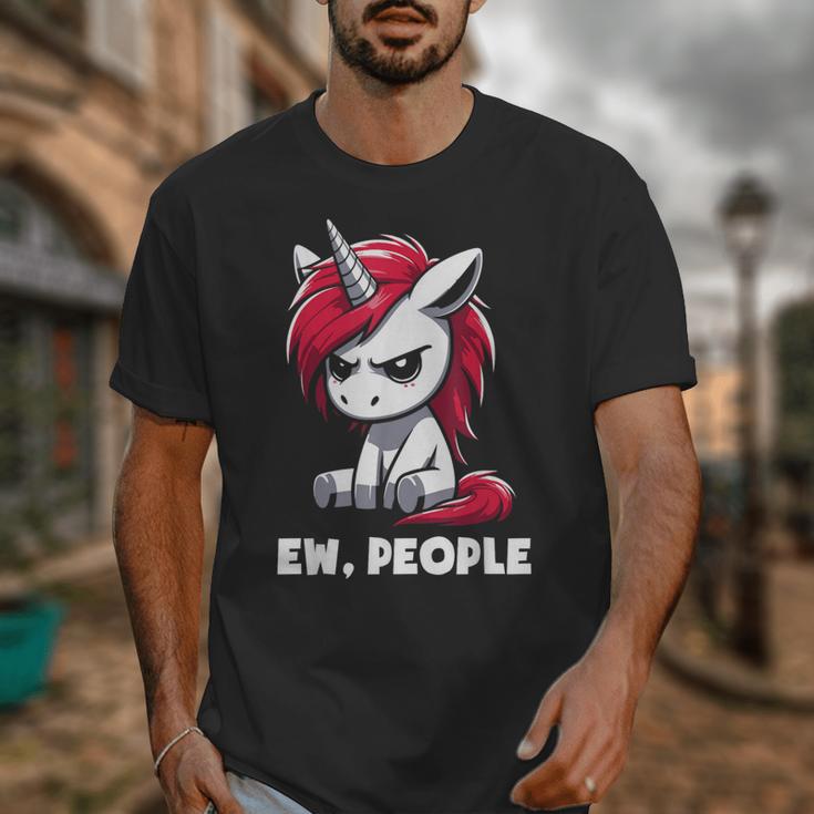 Ew People Unicorn Sarcastic Humor Introvert Unisex T-Shirt Ew People Unicorn Sarcastic Humor Introvert Unisex T-Shirt