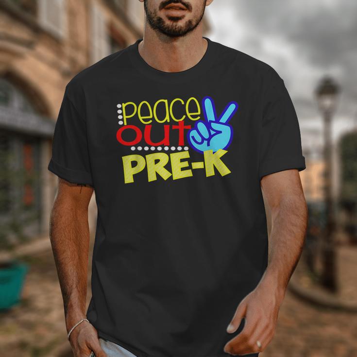 First Day Of School Shirt Peace Out Pre-K Graduation Kids So Unisex T-Shirt