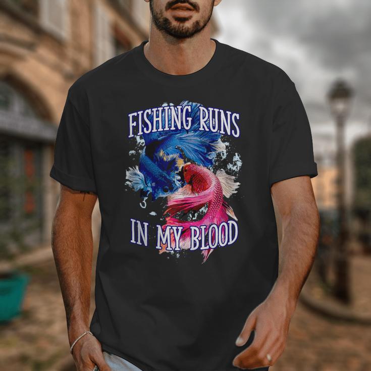 Fishing Runs In My Blood Introvert Hobby Antisocial Unisex T-Shirt Fishing Runs In My Blood Introvert Hobby Antisocial Unisex T-Shirt