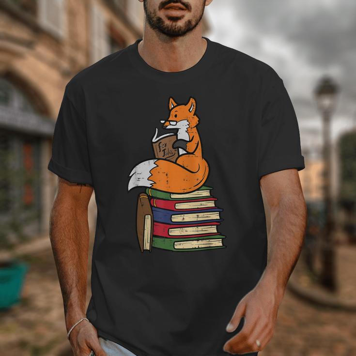 Fox Books Read Reading Librarian America Men Women Kids Unisex T-Shirt Fox Books Read Reading Librarian America Men Women Kids Unisex T-Shirt