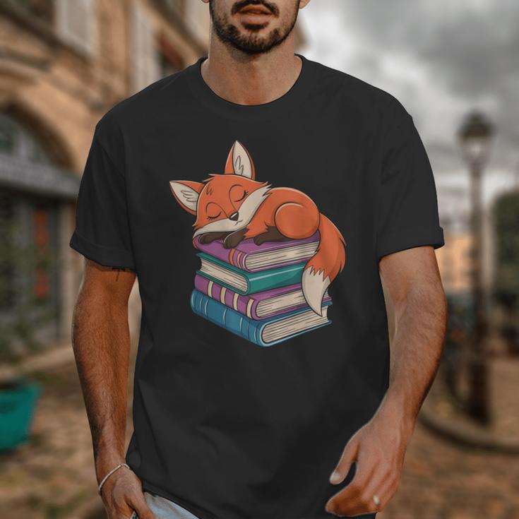 Fox Reading Book Pajama Sleep Unisex T-Shirt