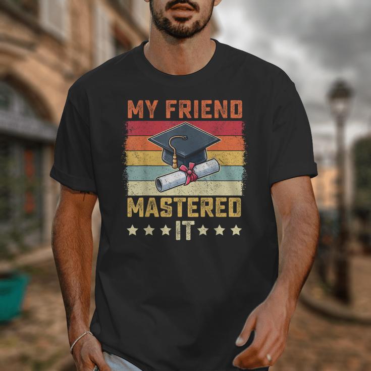 My Friend Mastered It Master's Degree Graduation Vintage Unisex T-Shirt