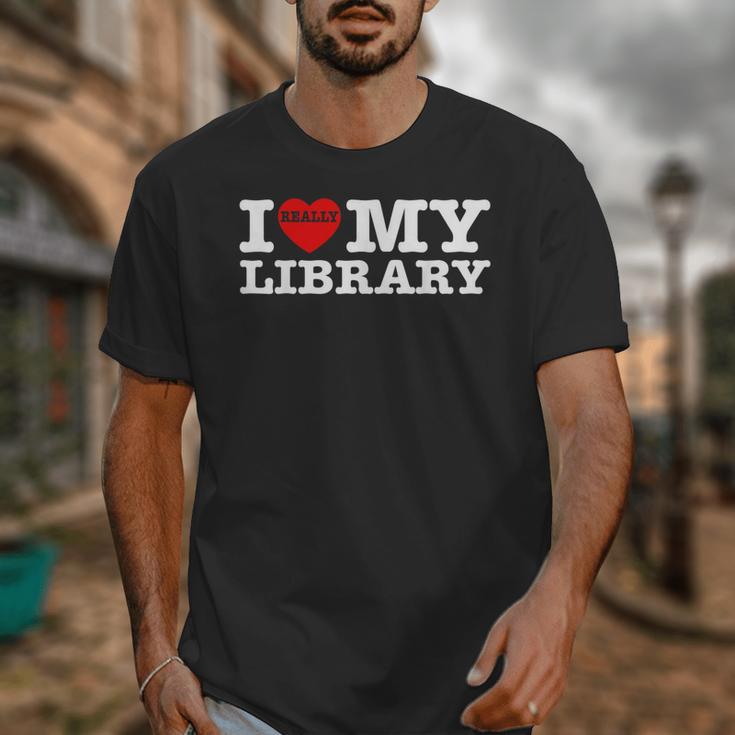 Fun I Love My Library Book Reader Bookworm Librarian Costume Unisex T-Shirt Fun I Love My Library Book Reader Bookworm Librarian Costume Unisex T-Shirt