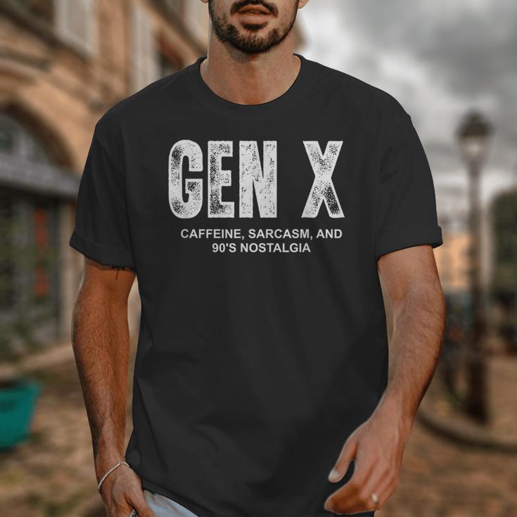 Gen X Caffeine Sarcasm 90s Nostalgia Men Women Graphic Unisex T-Shirt Gen X Caffeine Sarcasm 90s Nostalgia Men Women Graphic Unisex T-Shirt