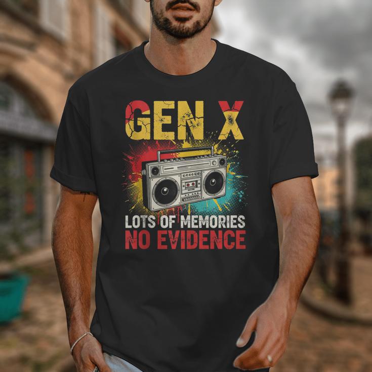 Gen X Lots Of Memories No Evidence Retro Nostalgia Humor Unisex T-Shirt