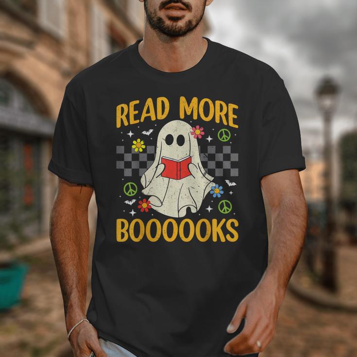 Ghost Reading Books Teacher Student Halloween Read More Book Unisex T-Shirt