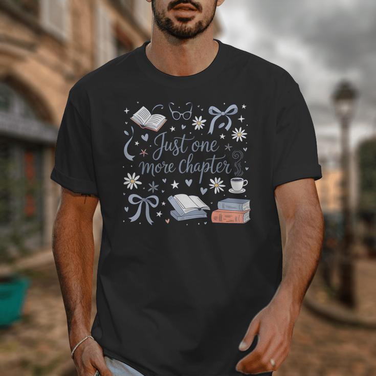 Girl Coquette Bow Just One More Chapter Book Bookish Reading Unisex T-Shirt