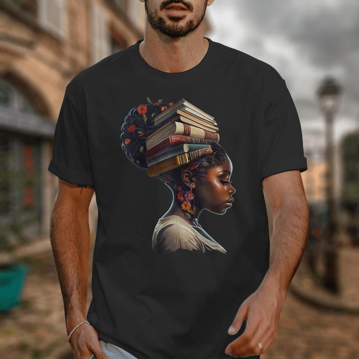 Girl Crown Of Books African Teacher Black History BHM Unisex T-Shirt