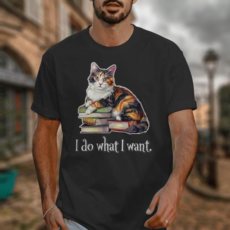 Girls Books I Do What I Want Calico Cat Lover Unisex T-Shirt Girls Books I Do What I Want Calico Cat Lover Unisex T-Shirt