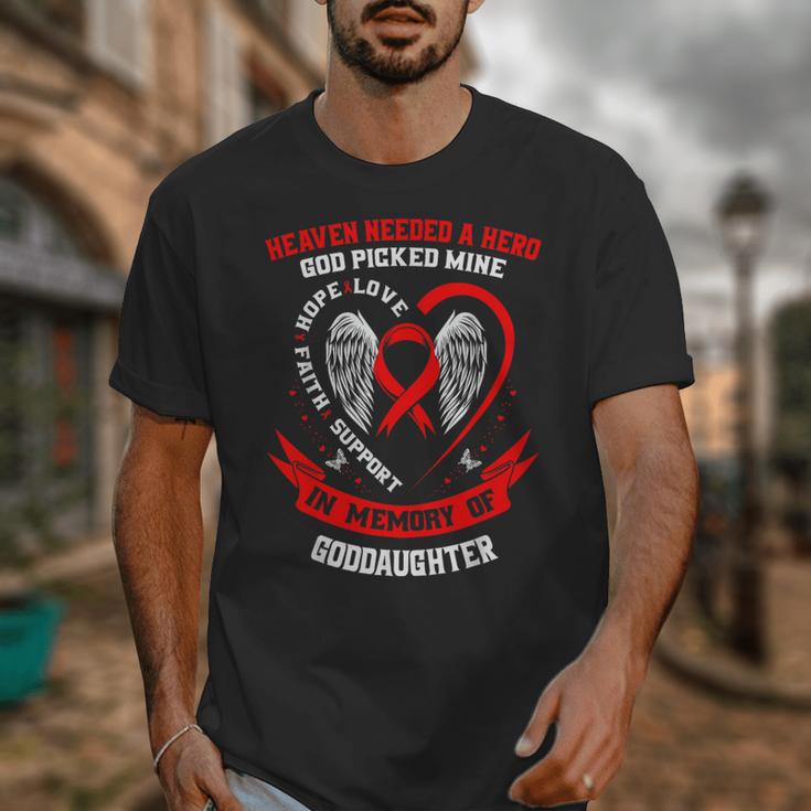 Go Red In Memory Of Goddaughter Heart Disease Awareness Unisex T-Shirt