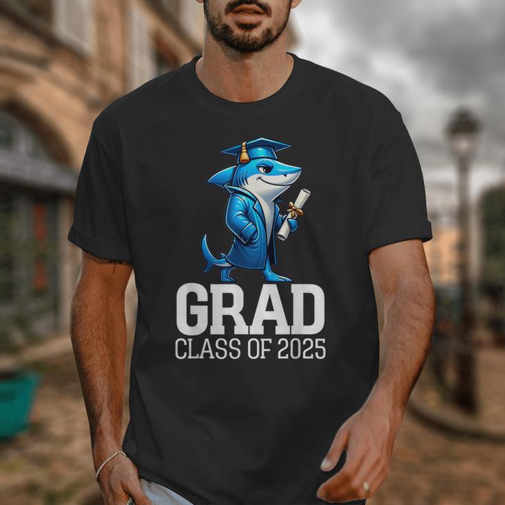 Grad Class Of 2025 Boys Shark Graduation Graduated Unisex T-Shirt