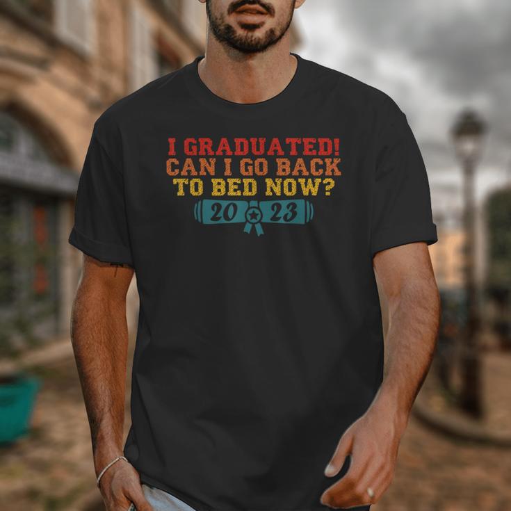 I Graduated Can I Go Back To Bed Now Graduation 2023 Unisex T-Shirt