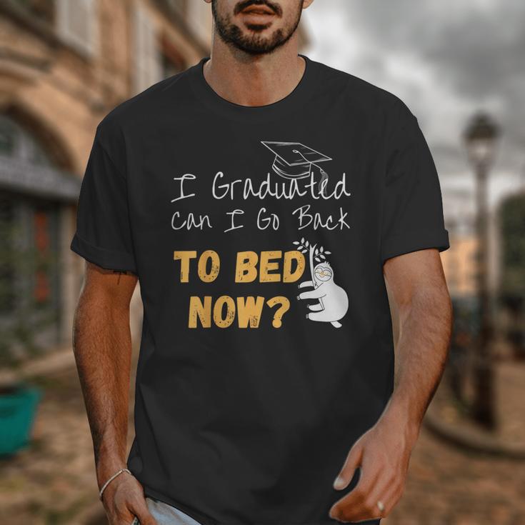 I Graduated Can I Go Back To Bed Now Graduation Sloth Unisex T-Shirt