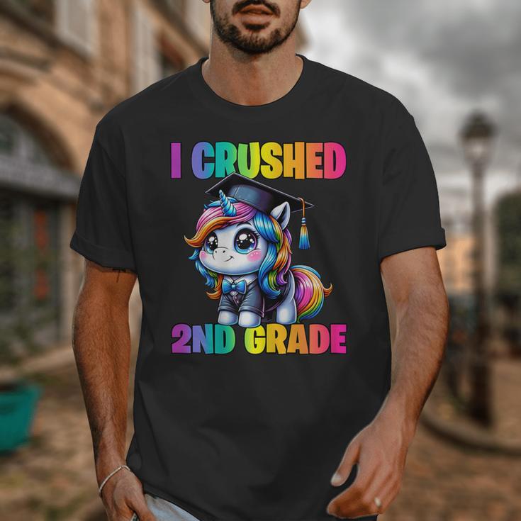 Graduation I Crushed 2nd Grade Unicorn Girls Grad Magical Unisex T-Shirt