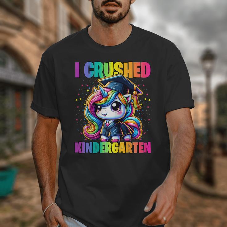 Graduation I Crushed Kindergarten Unicorn Girls Grad Magical Unisex T-Shirt